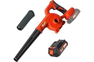 MJF Cordless Leaf Blower, 20V Battery Powered, 2-in-1 Leaf Blower & Vacuum, Variable-Speed, Lightweight, Handheld Electric Blowers for Yard Cleaning, Snow/Dust Blowing