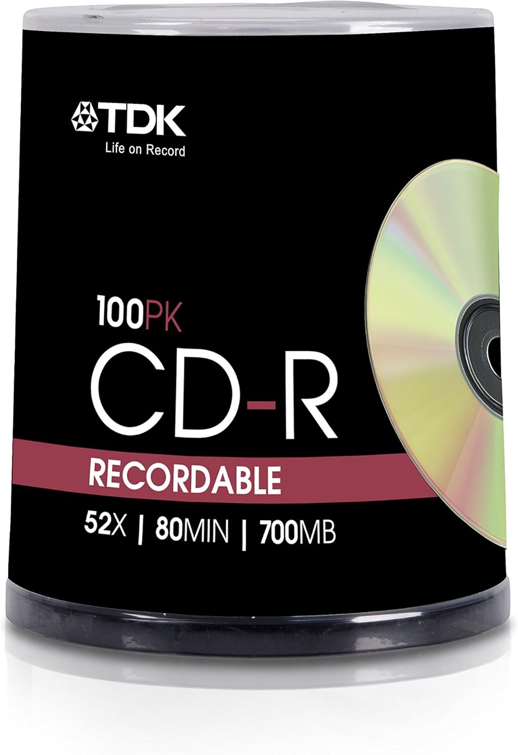 TDK 52X CDR 80 Minute / 700MB 100 Pack Spindle