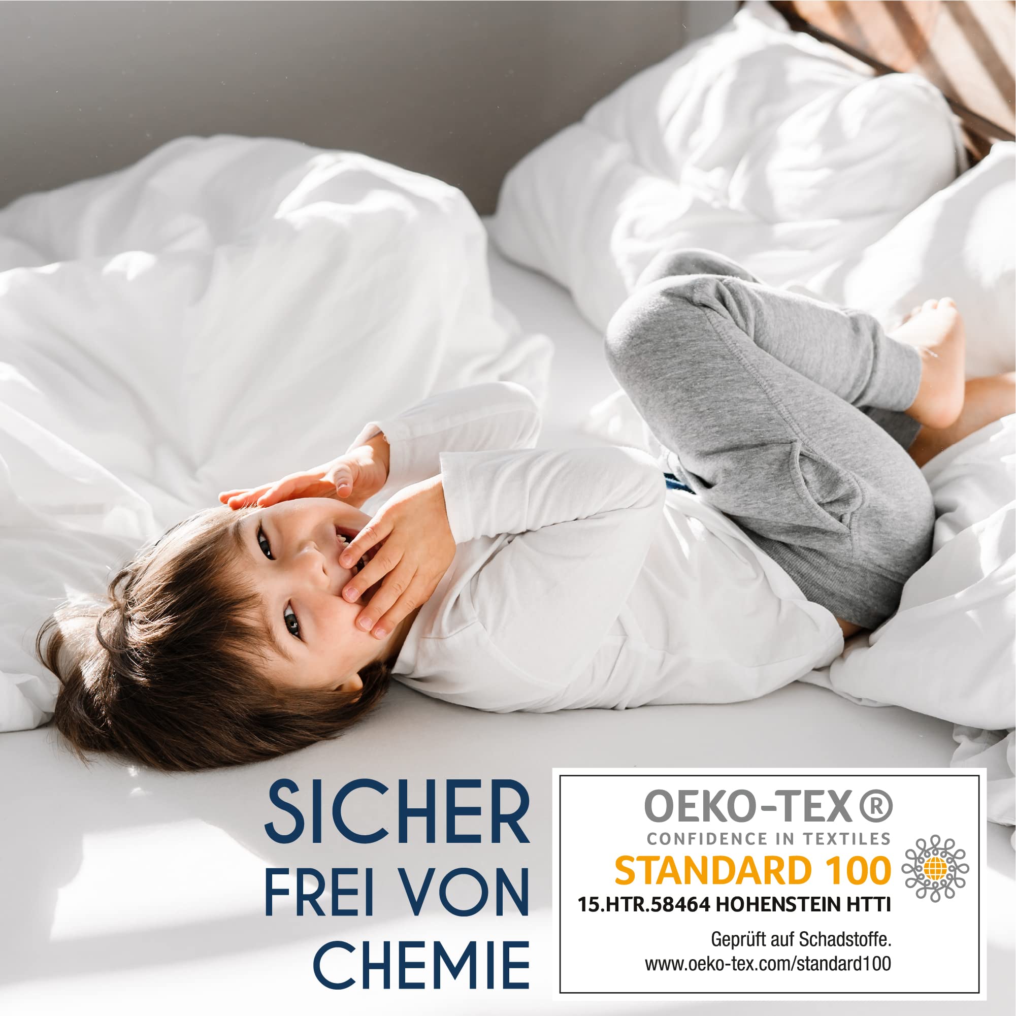 Dreamzie - Spannbettlaken 180x200cm - Baumwolle Oeko Tex Zertifiziert - Anthrazitgrau - 100% Jersey Spannbetttuch 180x200 7