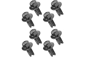 SCUARI Skid Plate Bolts,Car Accessories Stainless Steel Bolts,Upgraded 2-in-1 Skid Plate Screws,12mm Top Front Skids Plates Bolt,Car Top Front Skids Plates Bolt,Suitable for Many Cars Trucks (8PCS)