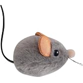 Catstages Squeak Squeak Mouse Cat Toy, Catnip &amp; Touch-Activated Sound, 1.5" | Soft Faux Fur &amp; Floppy Tail, Sound Mimics Prey, Lightweight &amp; Easy Carry, Hunt &amp; Chase, Batteries Included, Cats &amp; Kittens