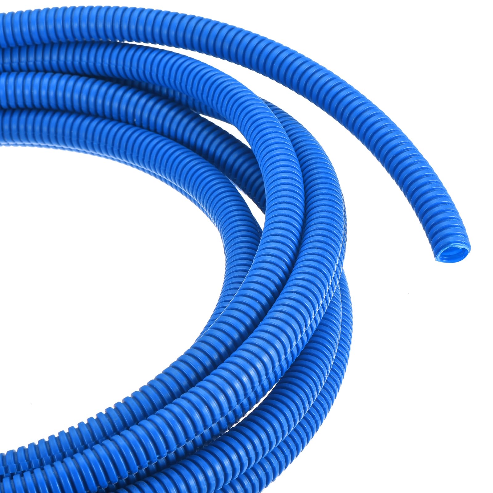 DMiotech 6m Wire Loom Split Tubing 9.5mm, Cord Protectors from Pet Flexible Conduit Cable Management for Office, Home, Garden, Blue