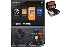 NXFREE Miyoo Mini Plus 128GB Retro Game Console – Handheld Portable Gaming System, 3.5" HD Screen, Long Battery Life, Supports Multiple Emulator Formats for Retro Gaming (Black 128G)