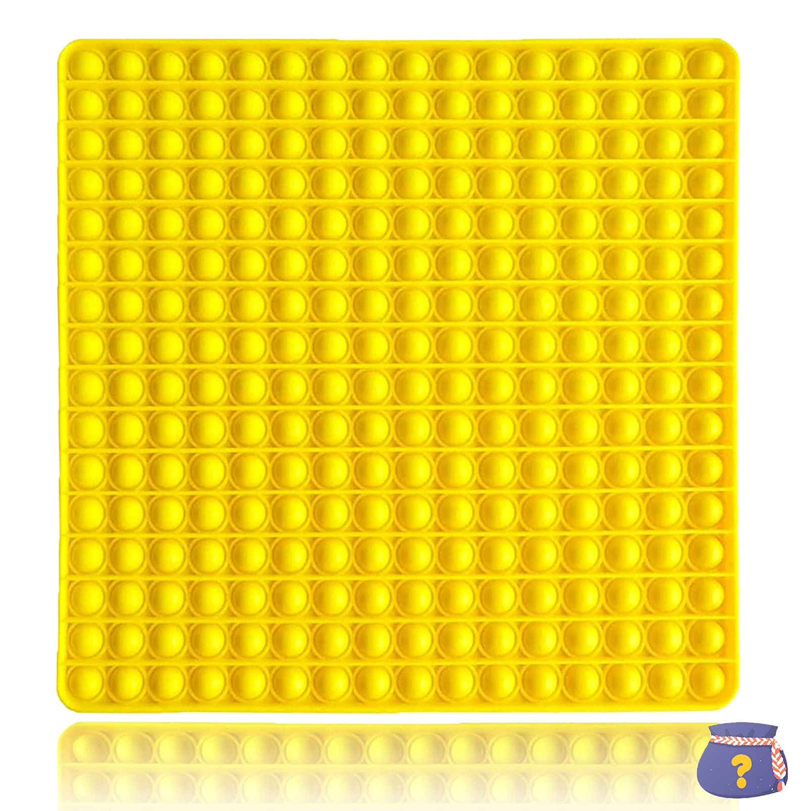 Xizheng Big Size Push Pop Fidget Bubble Induction Toys (300mm, Yellow)