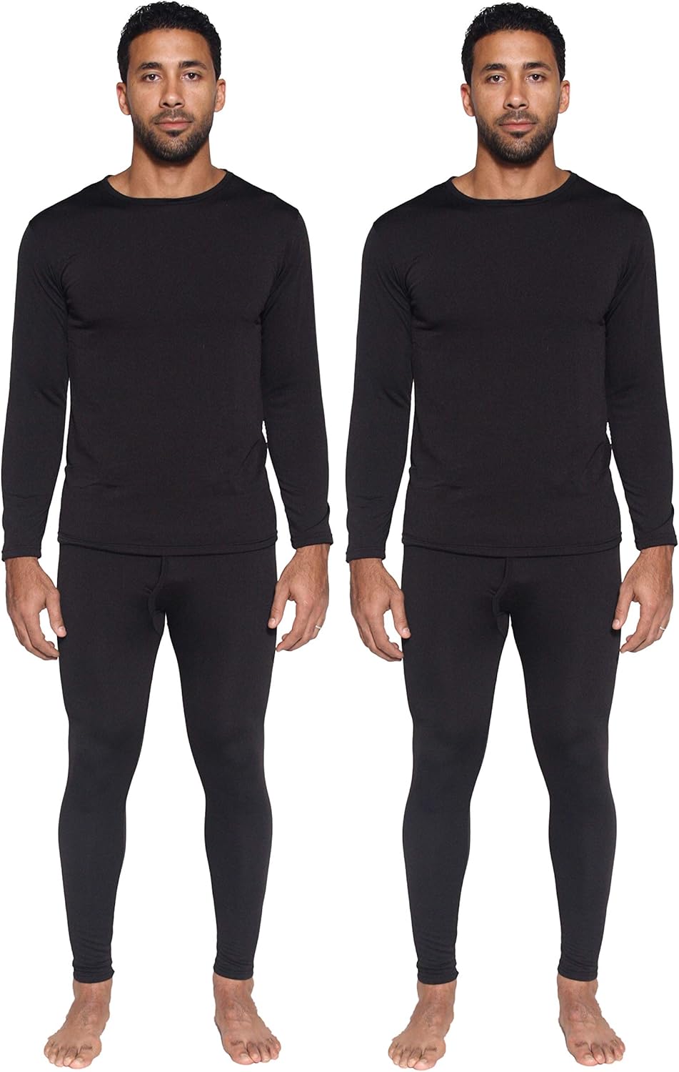 2 Mens Thermal Sets - Thermal Underwear for Men - Long Sleeve Top & Bottom Fleece Lined Long Johns for Men at  Men’s Clothing store