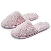 ESKYMODE Womens Cotton Bath Slippers, Terry Cloth Spa Slippers for Women