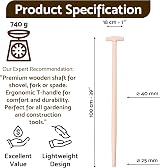 SolaDirect T Type Wooden Shaft Handle 100 cm Beechwood Universal Fit view 3