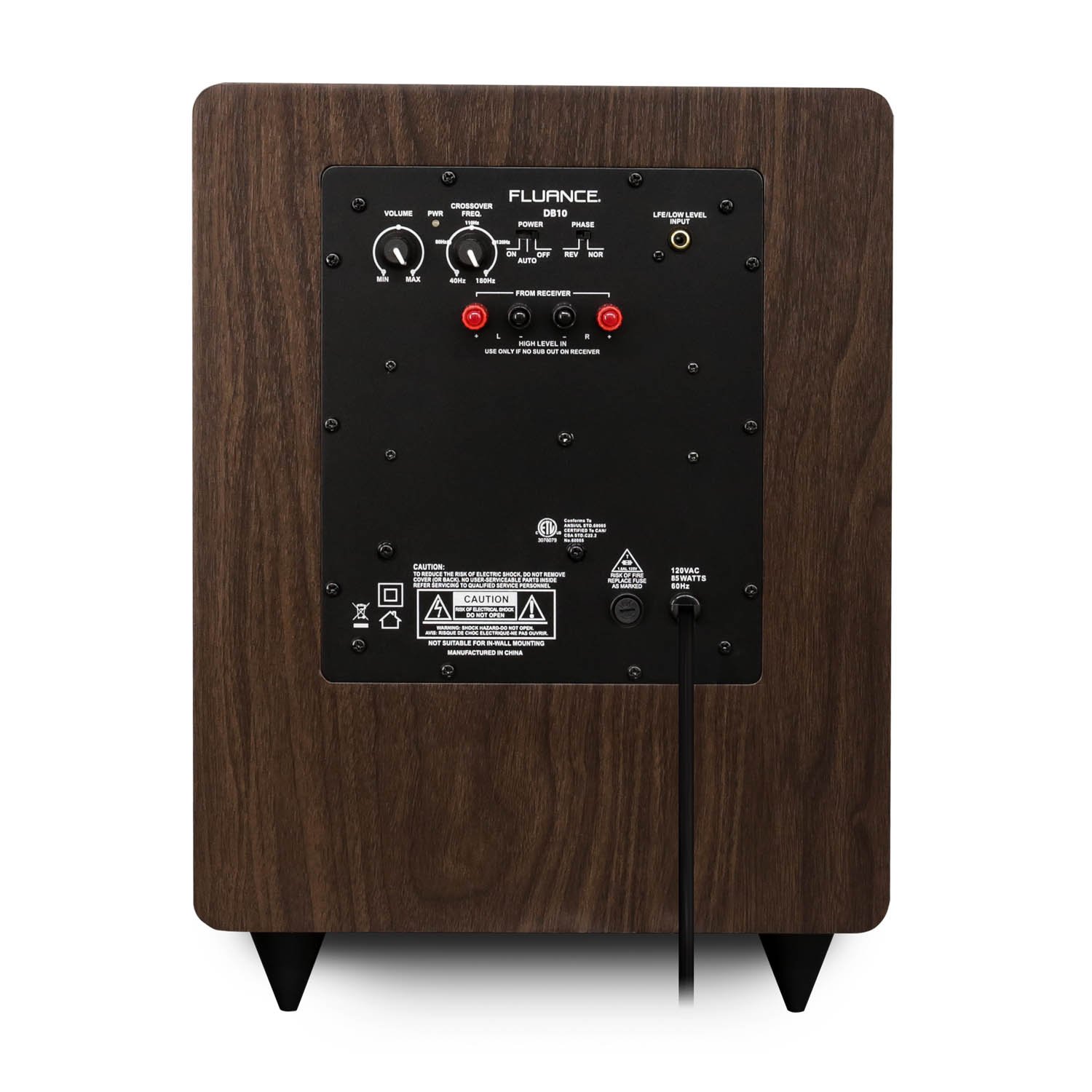 Fluance Elite High Definition Surround Sound Home Theater 5.1 Channel Speaker System Including Three-Way Floorstanding, Center Channel, Rear Surround Speakers and a DB10 Subwoofer - Walnut (SX51WR)