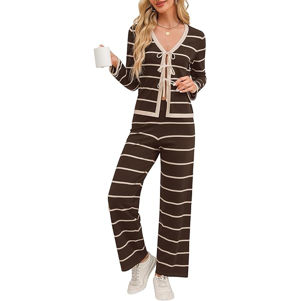 AnotherChill Women's 2 Piece Lounge Sets Fold-over Flare