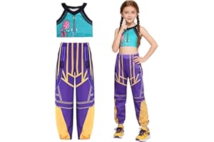 Demon Hunters Costume for Girls Cosplay, Kids Dress Up Pretend Outfit Suitable for Performances, Recitals & Stage Shows