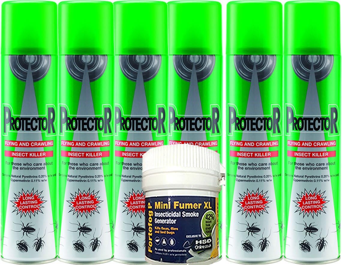 Flea, Bed Bugs and Insect Killer Aerosol Kit with Additional 1 x XL