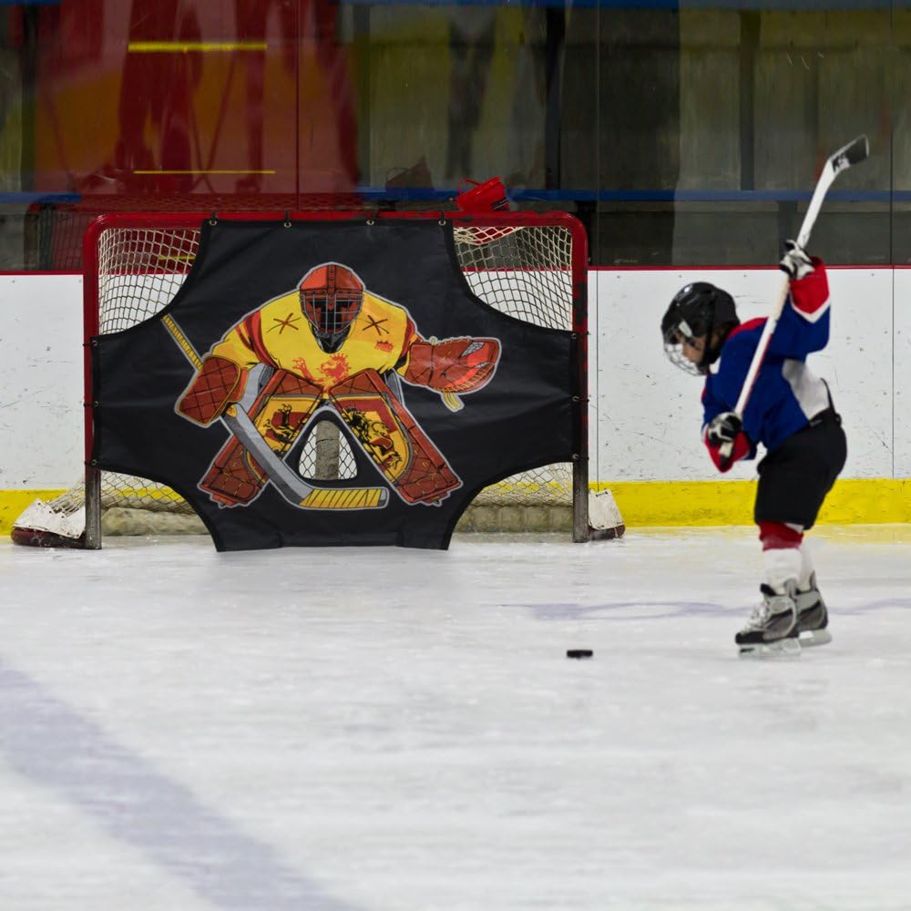 Crown Sporting Goods 54" x 44" Ultimate Red Knight Street Hockey Practice Shooting Target : Sports & Outdoors