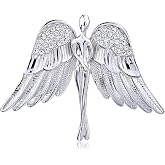 YACQ Women's Guardian Angel Wing Brooch & Pendant 2-in-1 - 2x1.5 Inch, Gift Box - View #9