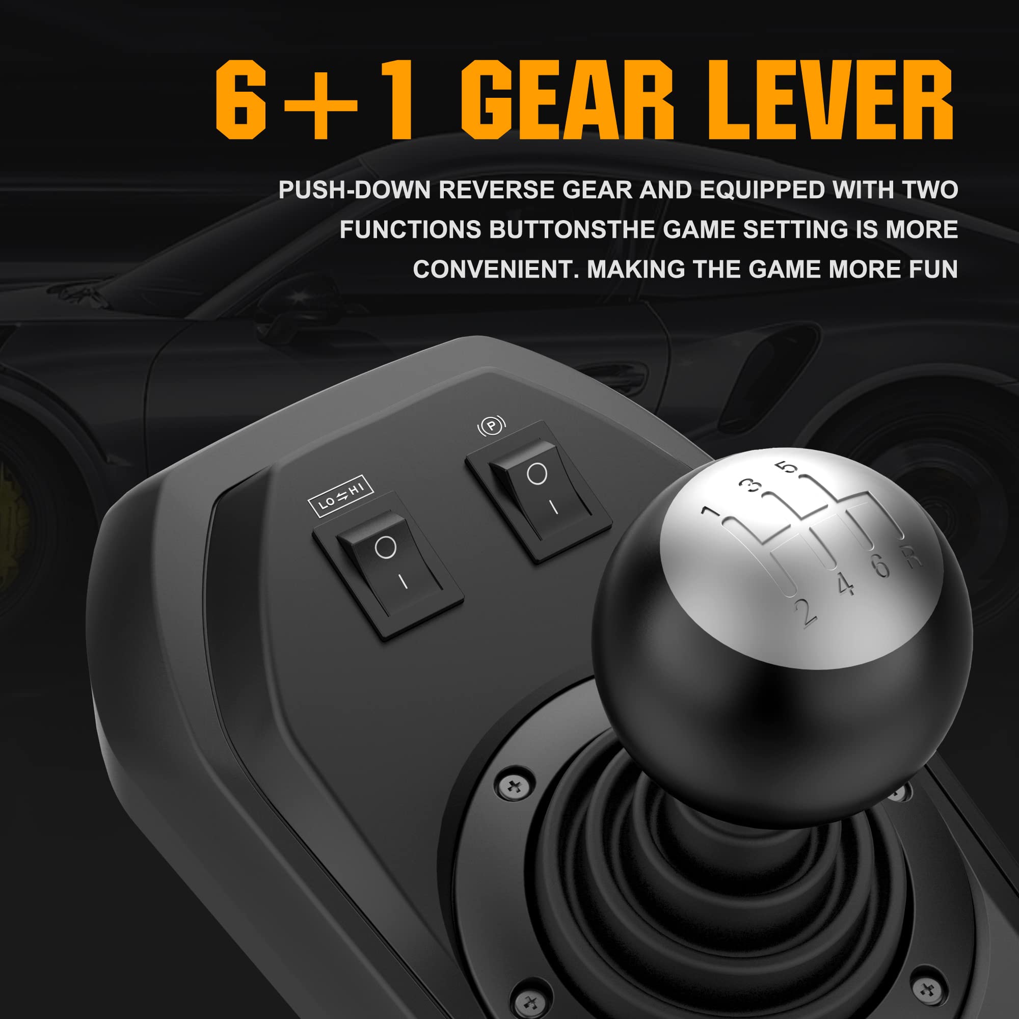 PXN V9 Gaming Steering Wheel, 270/900 Degree with Pedals and Shifter for Xbox One, Xbox Series S/X,PC, PS4, PS3, Switch