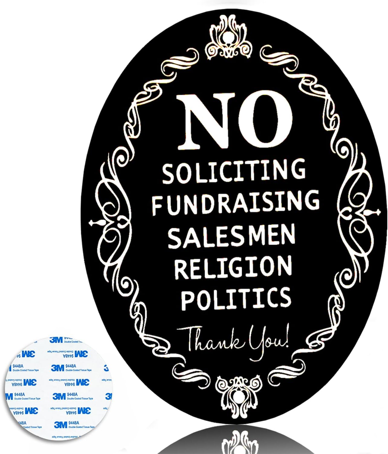 Yard Signs - Small No Soliciting Door Sign for House Business, No Solicitors Sign Aluminum 4 x 5 Inches Laser Engraving Anodized Aluminum Never Change Color