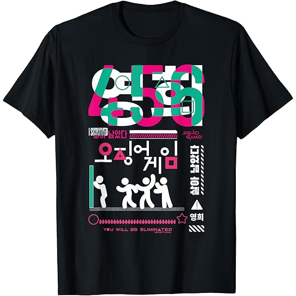 Amazon.com: Squid Game 2 Player 456 I Survived Logo T-Shirt