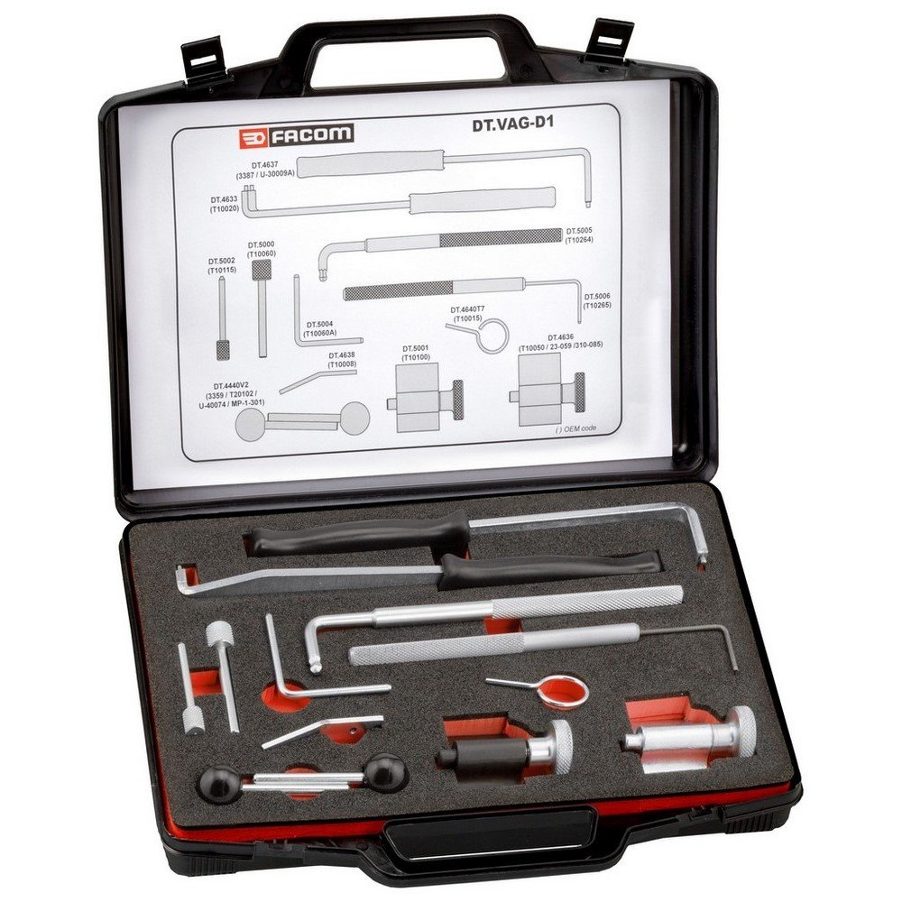 FACOM DT.Vag-D1 Vag Timing Kit, Diesel Engines, No. 1, 74 mm Height, 262 mm Width, 325 mm Length