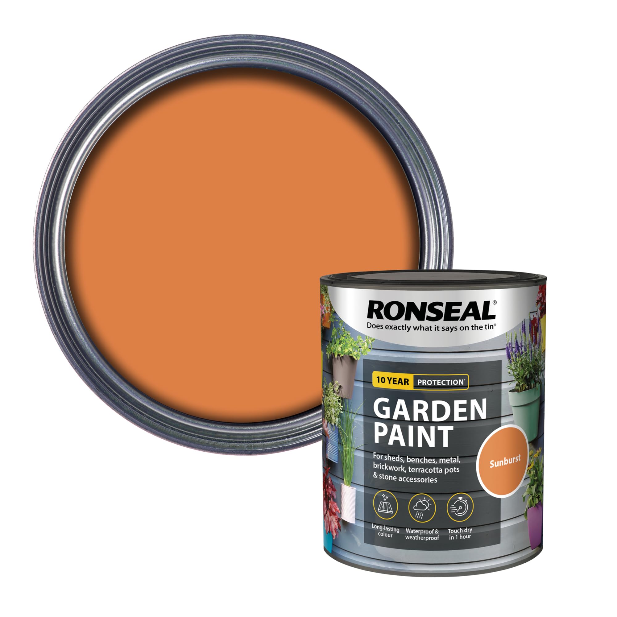 Ronseal RSLGPSB750 750 ml Garden Paint - Sunburst