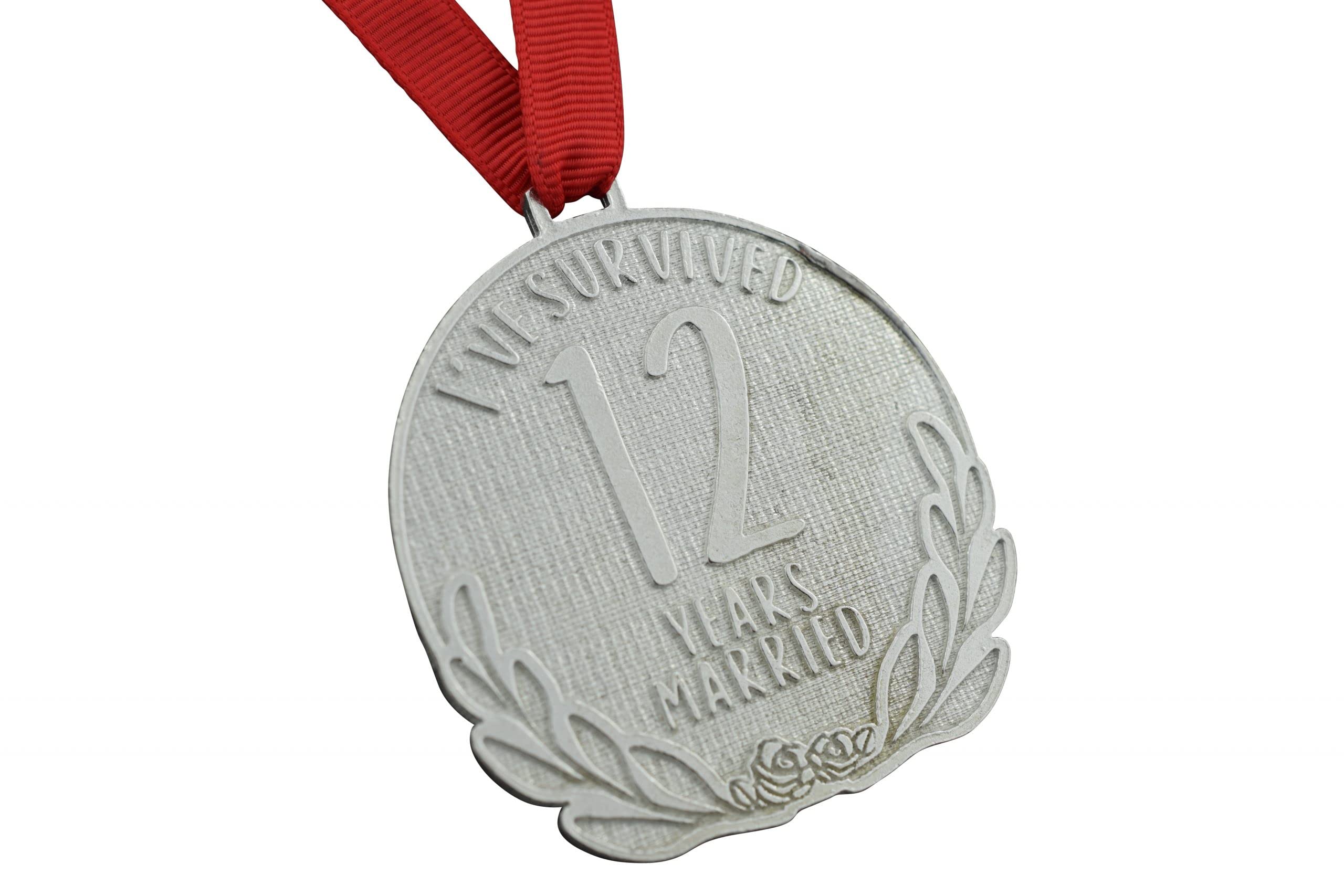 Pirantin 12th Anniversary Medal – I’ve Survived 12 Year Married Medal