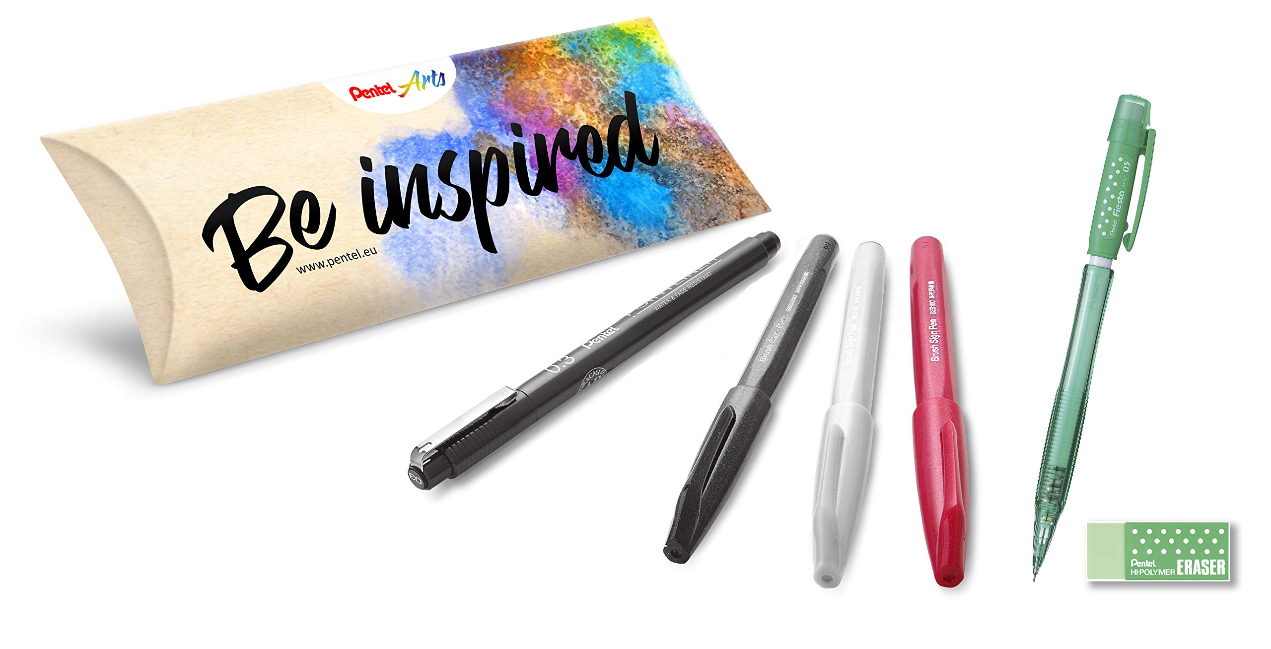 Pentel Lettering Set [Beginner] Brush Sign Pen & Pointliner