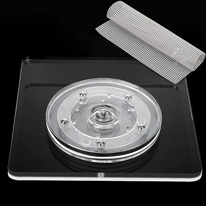 Plateau Tournant Pour La Decoration De Biscuits Y Compris 1 Plateau Tournant Pour Biscuits En Acrylique 10 Brosses De Decoration Pour Biscuits Et 1 Tapis En Silicone Antiderapant Pour Gateau Au Sucre