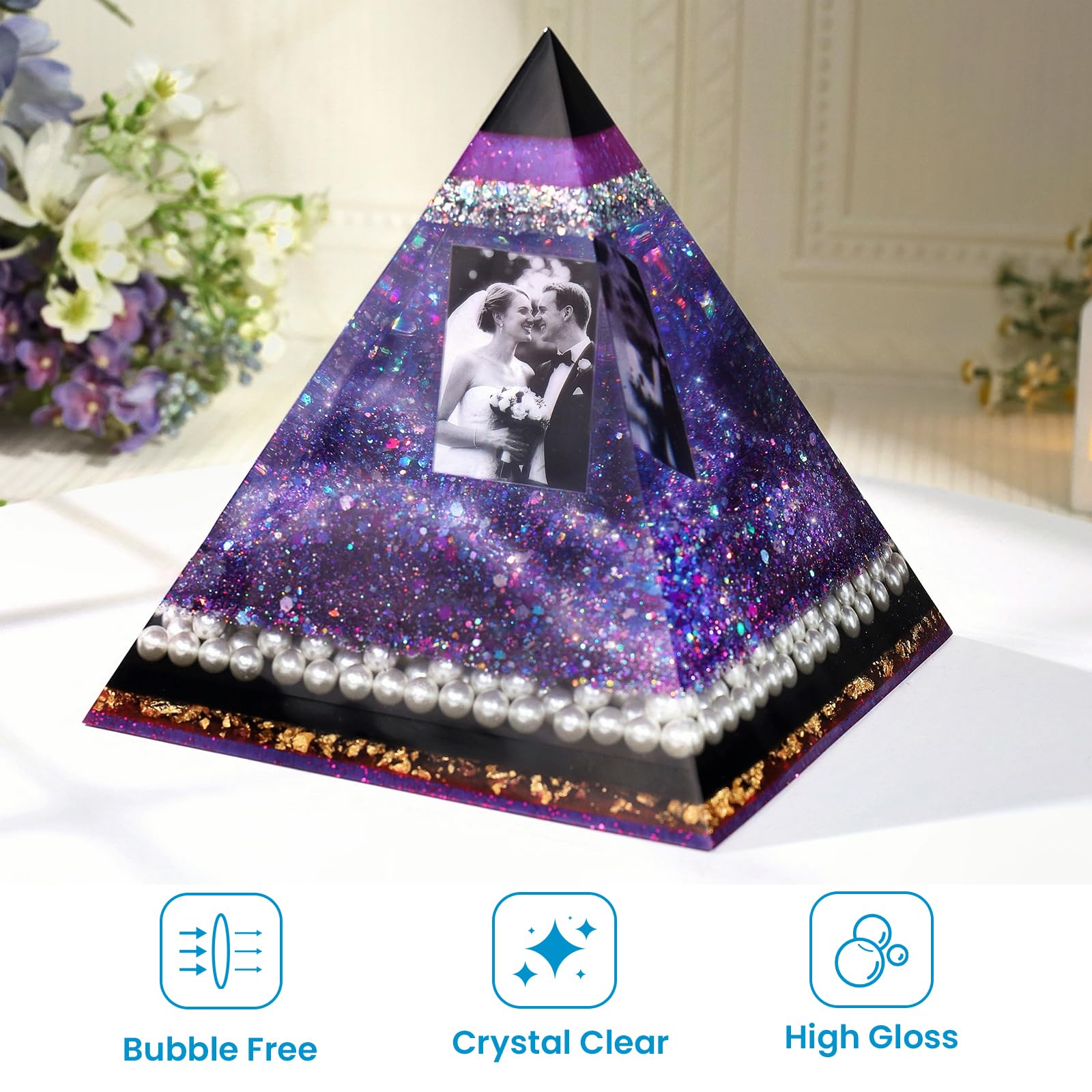 LET'S RESIN Crystal Clear Epoxy Resin, 34oz Bubble Free, Low Odor, Anti-Yellowing Casting Resin for Craft, Casting Molds, Painting, Jewelry, Art, Easy to Mix 1:1 Ratio