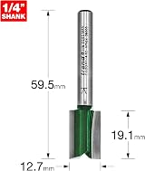 Trend Trend CraftPro Straight Two Flute Router Cutter Bit 1/4 Shank 12.7mm view 2