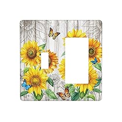 Yamxbfa Rustic Sunflower Farmhouse Floral Wooden