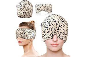 my novel things Migraine Relief Cap, Gel Cooling Eye Mask, Cooling Gel Relief 2 Pack Set, Hot/Cold Therapy, Natural Relief Ca