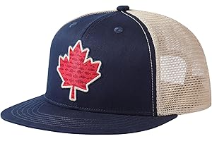 Bassdash Flat Brim Trucker Cap Adjustable Snapback Hat Mesh Back for Men Women
