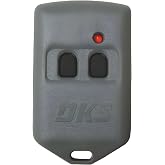 DoorKing 8067-080 MicroCLIK 2-Button Keychain Remote Transmitter, 318 MHz Gate and Garage Access Control Remote, Gray