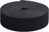 Trimming Shop 38mm Wide Elastic Band Polyester Rubber 5m Black