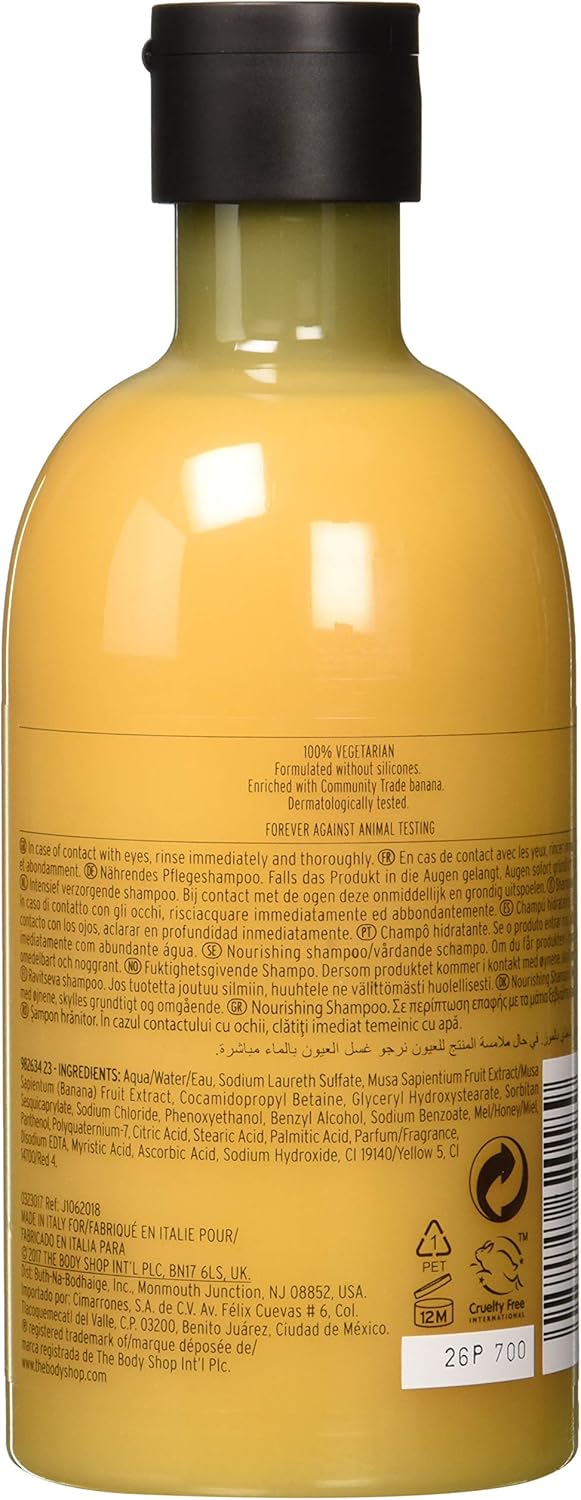 The Body Shop Banana Truly Nourishing Shampoo (1x 400ml), Anti Frizz Shampoo with Banana - Image 3
