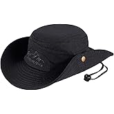 Obling Sun Hat Fishing Hat Wide Brim Bucket Hat Foldable Safari Boonie Hat Unisex