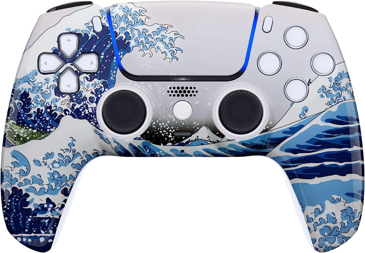 Custom Controllerzz Wireless Controller Compatible with PS5 - Multiple Designs Available (PS5 Waves)
