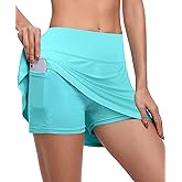 CHICHO Pleated Tennis Skirt for Womens with Pockets Girls 15" High Waist Athletic Skort Skirts for Golf Workout