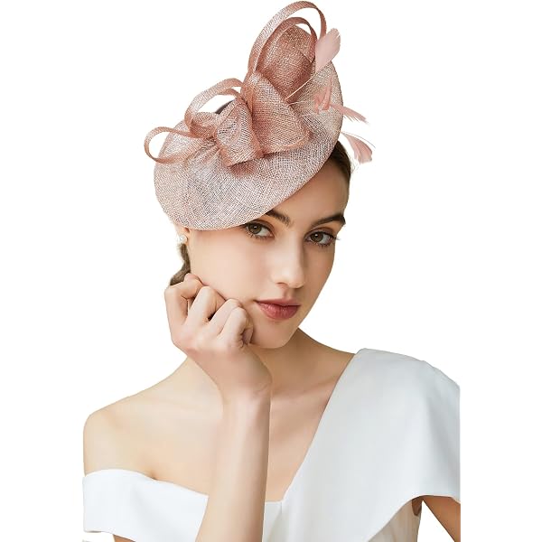 HISSHE Fascinators Hat for Ladies Church Derby Dress Wedding  display picture 2