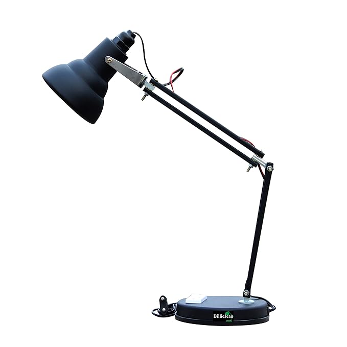 WEMEX Pixar Metal Reading and Studying for Doctors, Kids and Students Table Lamp (Black, 58 x12 cm)