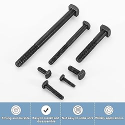 uxcell 2Pcs Square Head Bolts, 1/2-13x6 Black Oxide