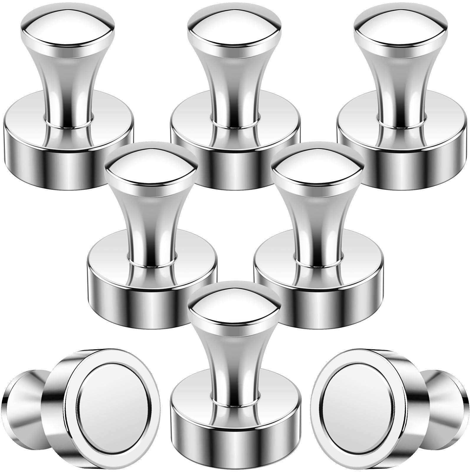 Wukong Fridge Magnets Strong, 16x20mm | 8 Pack Refrigerator Magnets Push Pins, Magnetic Thumb Tacks for Whiteboard, Notice Board and Office