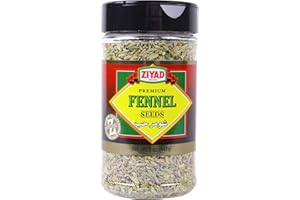 Ziyad Shaker Whole Fennel Seeds, Non-GMO Spice, Vegan, High in Dietary Fiber, No Additives, No Preservatives 5oz