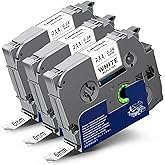 Labelwell 6mm 0.23 Inch Laminated White Compatible with Brother P Touch TZe-211 TZe211 TZ Tape Refills for Brother P Touch PT-H110 D200 D210 D220 D400 Label Maker (Black on White, 3-Pack)