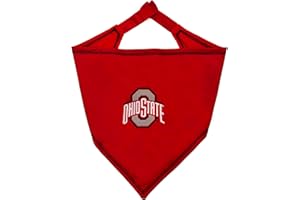 PETS FIRST NCAA Ohio State Buckeyes Tie Bandana, Large/x-Large. Dog Bandana Scarf Bib for Pet Cat Dog. The Ultimate Game-Day, Party Bandana