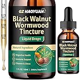 Black Walnut Wormwood Tincture – Gut Health Support Supplement Liquid Drops with Clove, Pumpkin, Oregano, Turmeric, Soursop & Berberine – Gentle Gut Cleanse & Digestive Health, Gut-Friendly, 2 FL OZ
