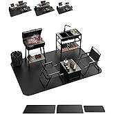 Gancuiwen Large 60 * 40" BBQ mat for Under Grill,Double-Sided Silicone Grill mat for Outdoor Grill Deck Protector, Indoor Fireplace Mat/Fire Pit Mat (60 * 40")