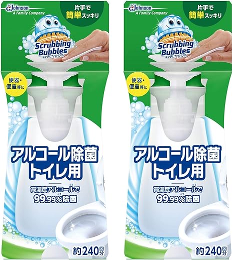 Amazon まとめ買い スクラビ ングバブル 除菌剤 プッシュタイプ アルコール除菌 トイレ用 本体 300ml 2個セット スクラビングバブル Scrubbing Bubbles トイレ洗剤