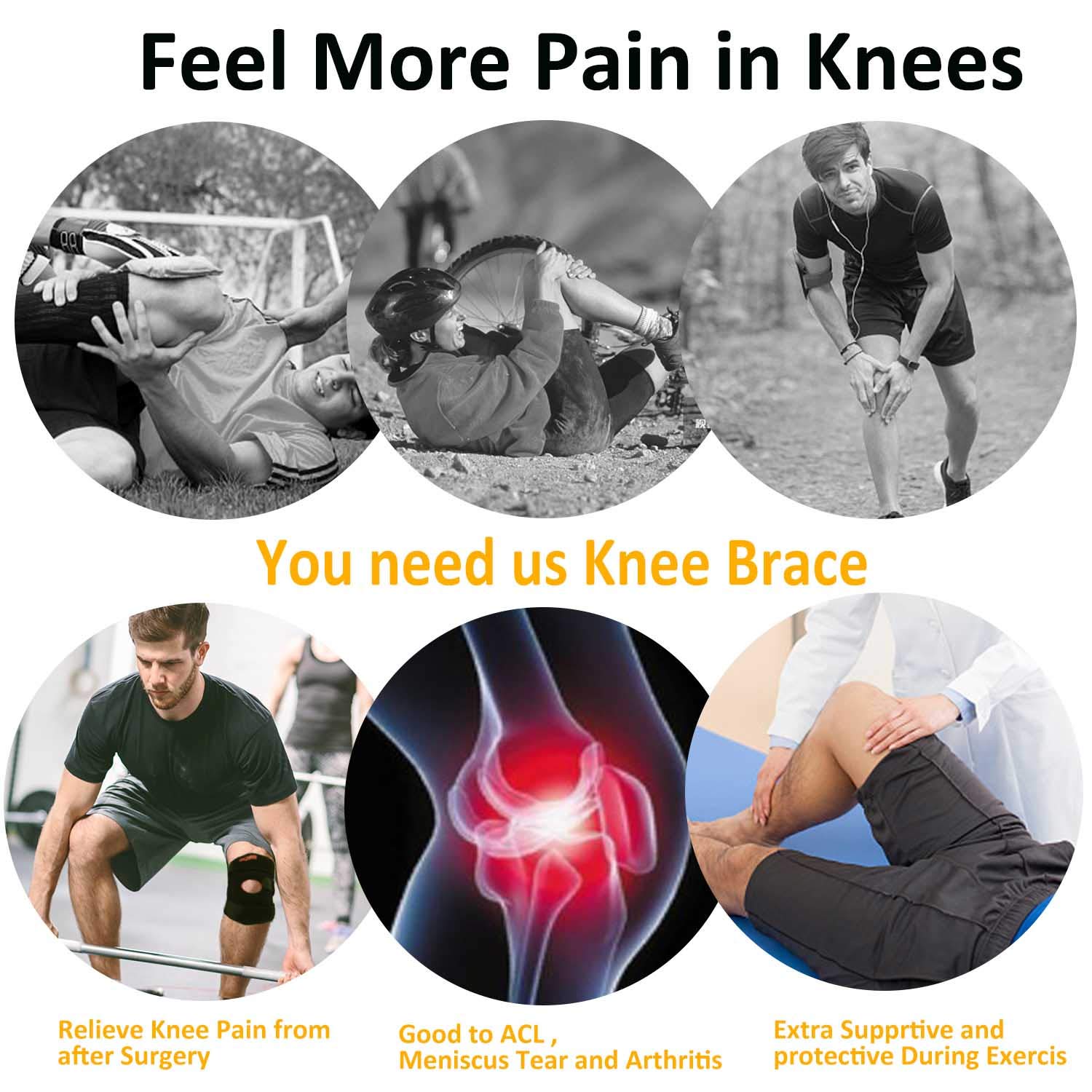 Ajustable Soporte para la Rodilla Neopreno Rodillera Menisco y