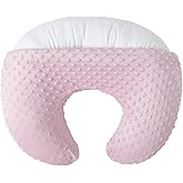 NIVAVA BABY Nursing Pillow and Positioner for Breastfeeding, Ultra Soft Baby Breastfeeding Pillows for More Support for Mom and Baby, with Premium Removable Cover (Blushing Bride)