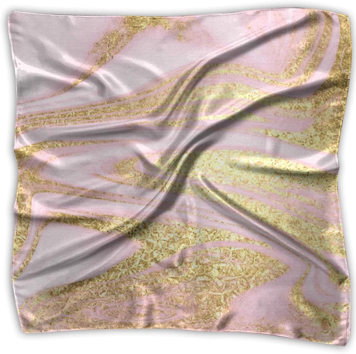 Girl's Silk Scarf Hearts And Stripes Printed Square Scarf Sunscreen Shawls