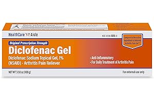 HealthCareAisle Diclofenac Gel, 1%, Arthritis Pain Relief - 100 g tube - Original Prescription Strength (NSAID)